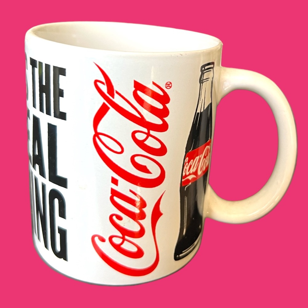 Vintage Coca-Cola Mug "It's The Real Thing" Coke Slogan Coffee Cup Mug. - Picture 5 of 13